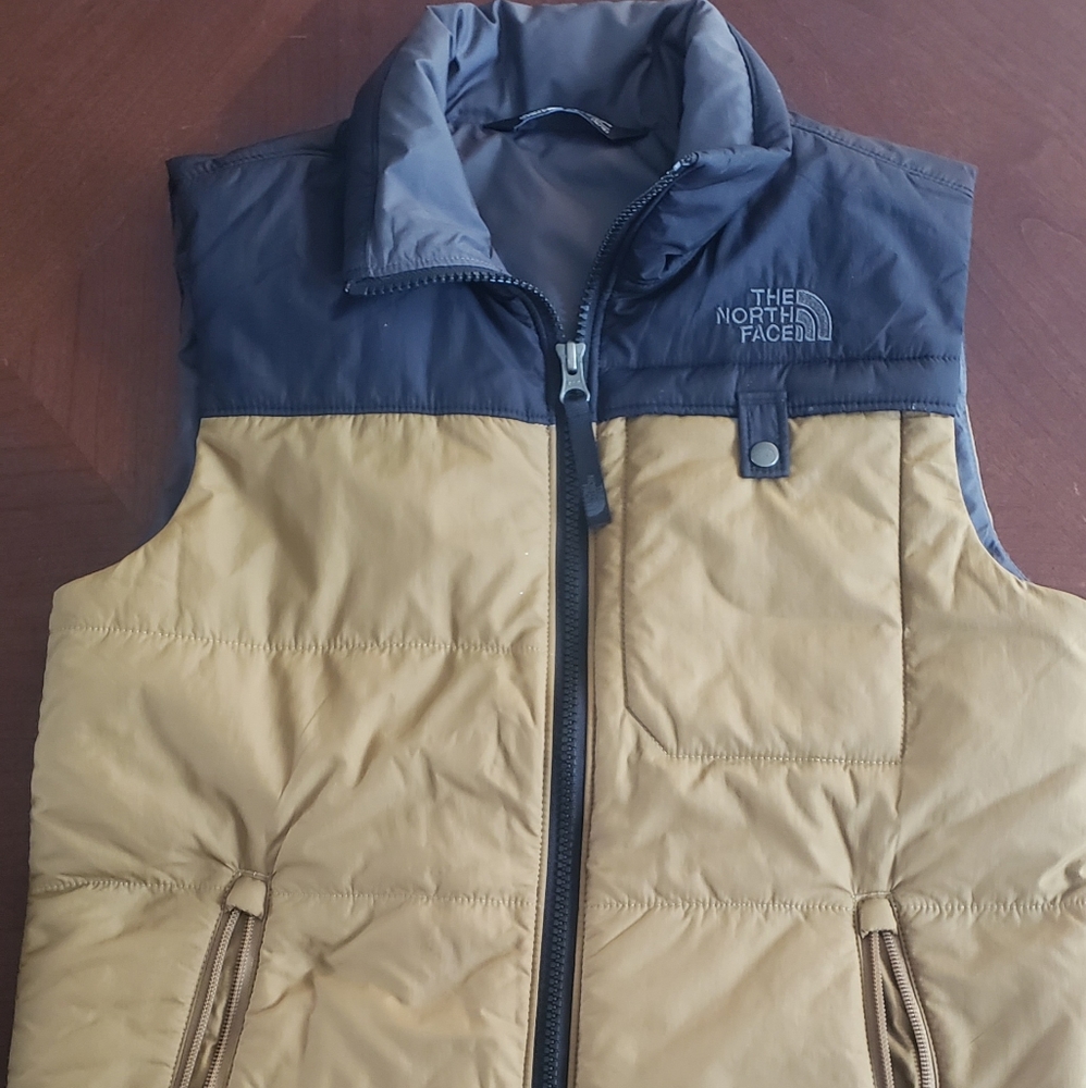 NORTH FACE brown puffer vest